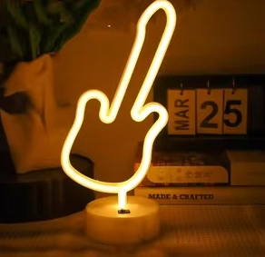 BUĞZ NEON GİTAR MASA LAMBASI