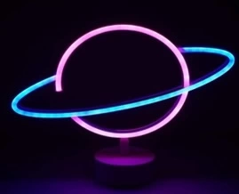 BUĞZ Neon Işıklı Satürn Lamba BUĞZ Neon Işıklı Satürn Lamba