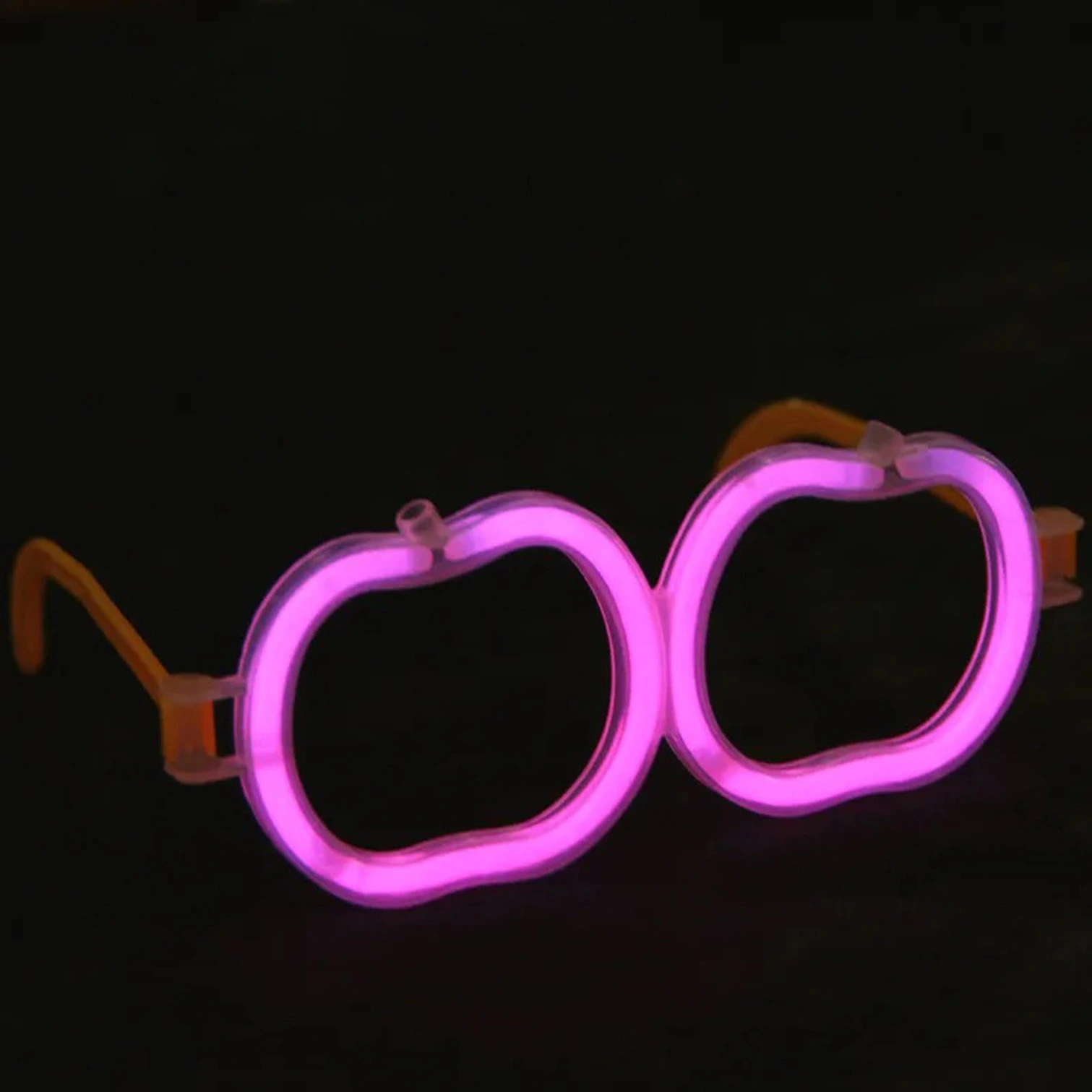 BUĞZ KARANLIKTA PARLAYAN NEON FOSFORLU ELMA GÖZLÜK SETİ - 12 ADET