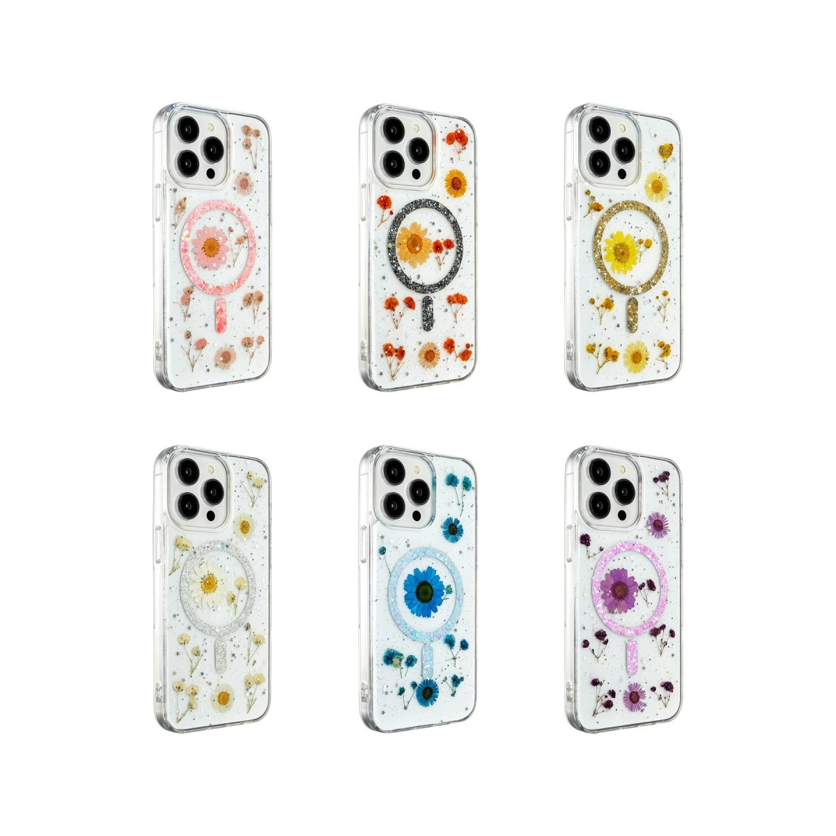 BUĞZ İphone 12 Kılıf Daisy Simli Magsafe Kapak - Mor BUĞZ İphone 12 Kılıf Daisy Simli Magsafe Kapak - Mor