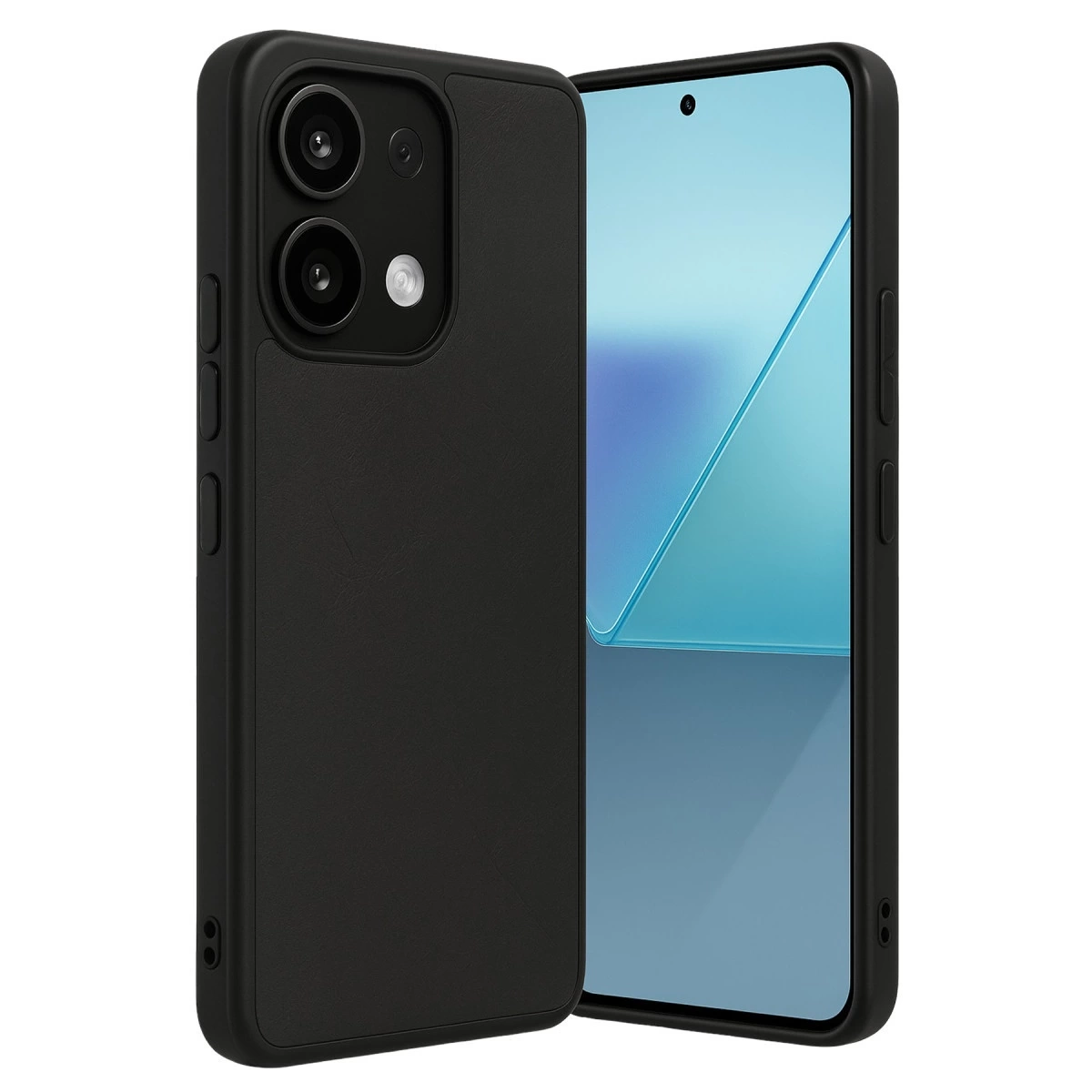 BUĞZ Xiaomi Redmi Note 13 Pro 4g Kılıf Aras Deri Kapak - Siyah