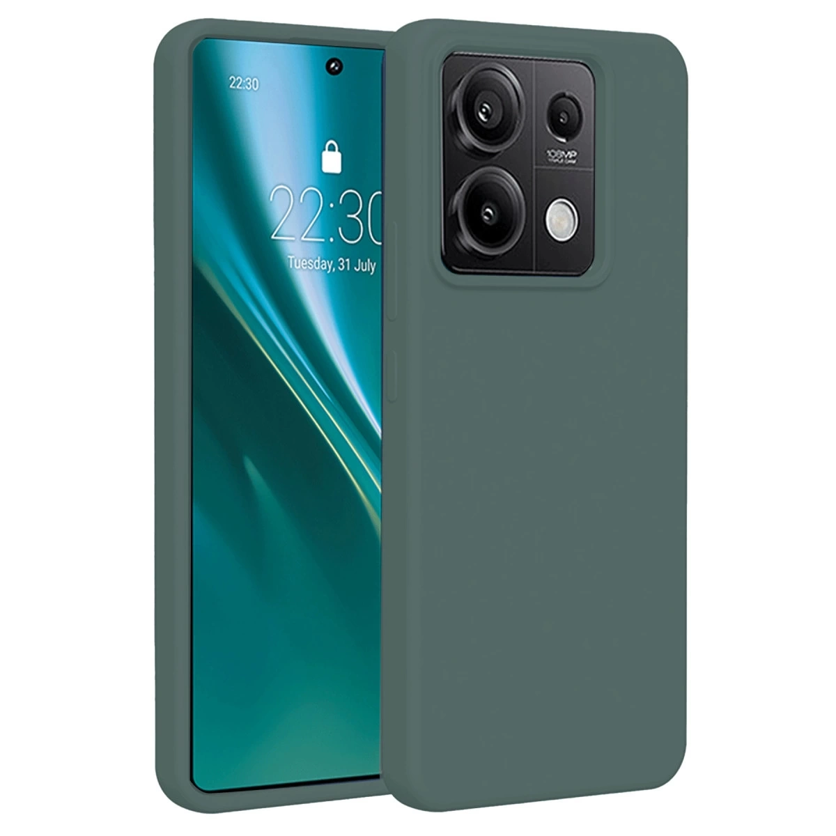 BUĞZ Xiaomi Redmi Note 13 Pro 4g Kılıf First Silikon - Koyu Yeşil BUĞZ Xiaomi Redmi Note 13 Pro 4g Kılıf First Silikon - Koyu Yeşil