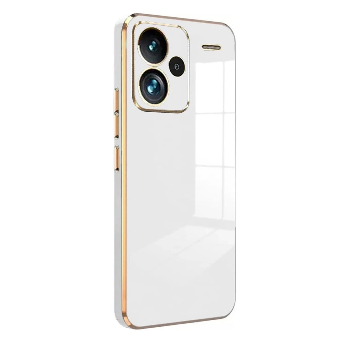 BUĞZ Xiaomi Redmi Note 13 Pro Plus Kılıf Volet Silikon - Beyaz