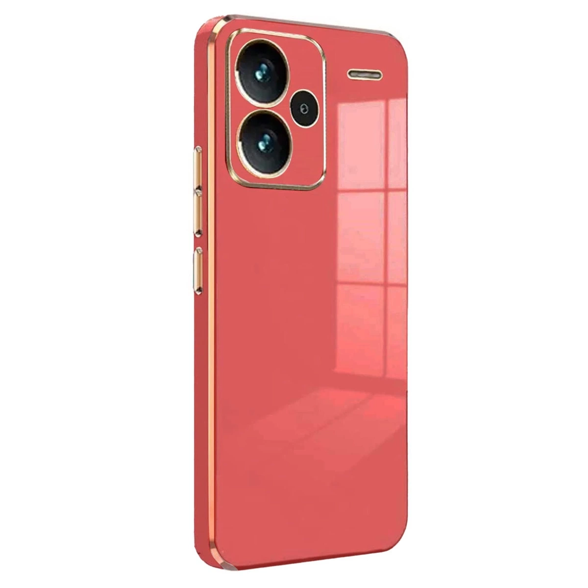 BUĞZ Xiaomi Redmi Note 13 Pro Plus Kılıf Volet Silikon - Kırmızı
