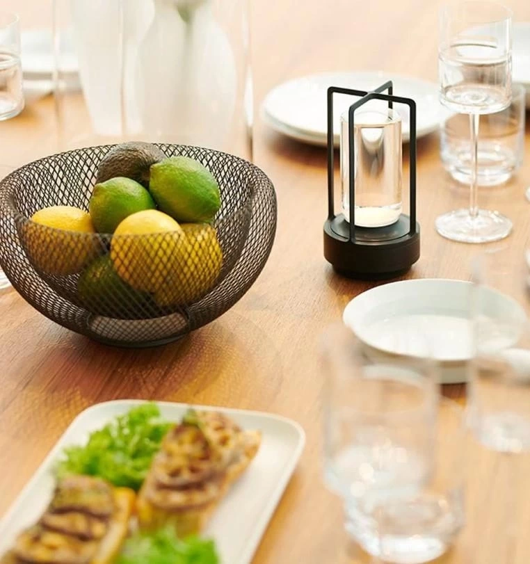 BUĞZ NOAS YL86 1244 Halki Siyah Şarjlı Masa Lambası 3 Renk