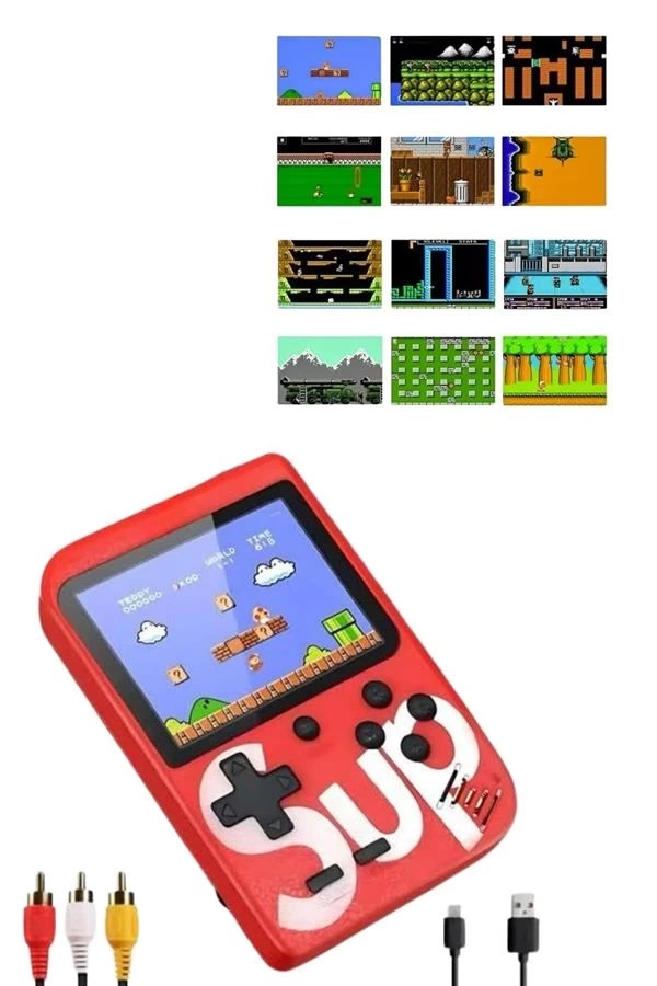 BUĞZ Nostalji Oyunlu Mini Atari Gamebox 400 Oyunlu El Atarisi