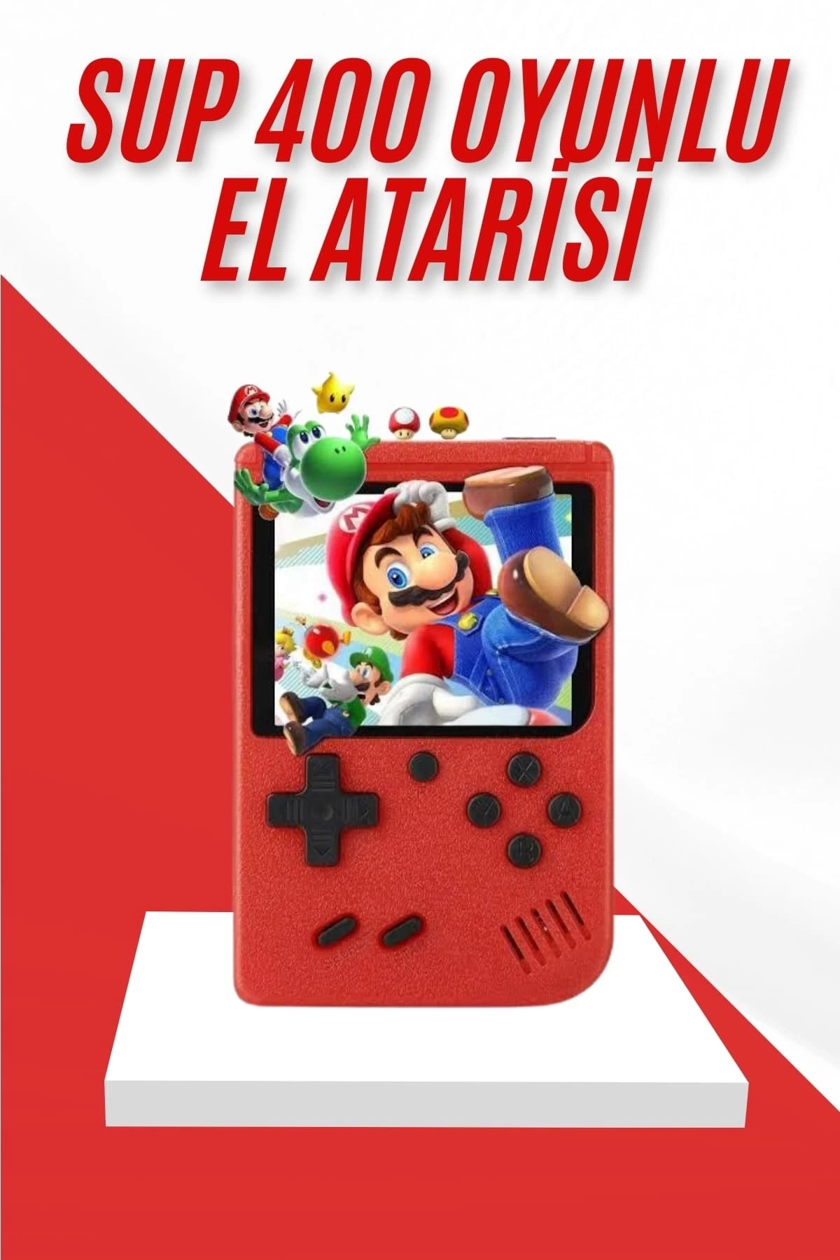 BUĞZ Nostalji Oyunlu Mini Atari Gamebox 400 Oyunlu El Atarisi