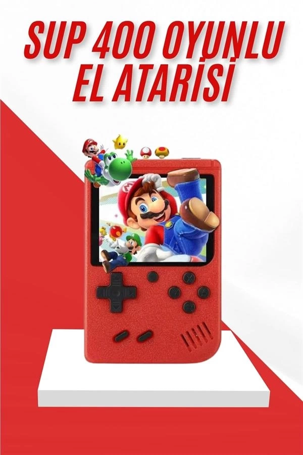 BUĞZ Nostalji Oyunlu Mini Atari Gamebox 400 Oyunlu El Atarisi