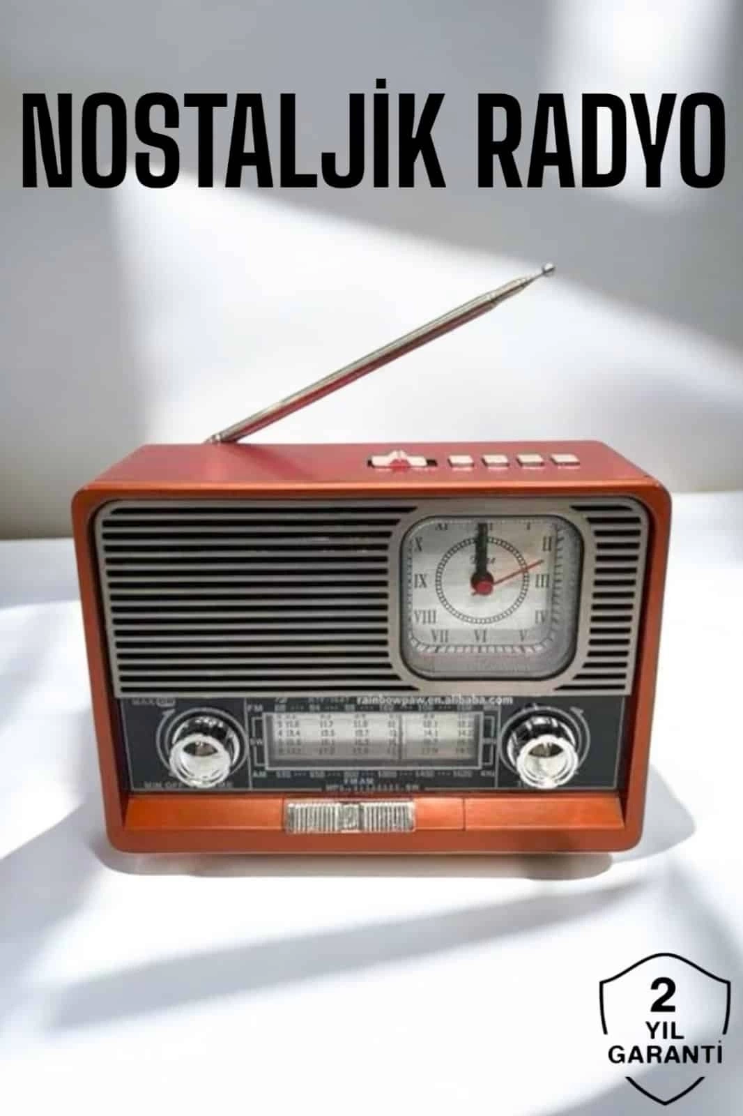 BUĞZ Nostaljik Görünümlü USB Girişli Bluetooth Bağlantılı Radyo