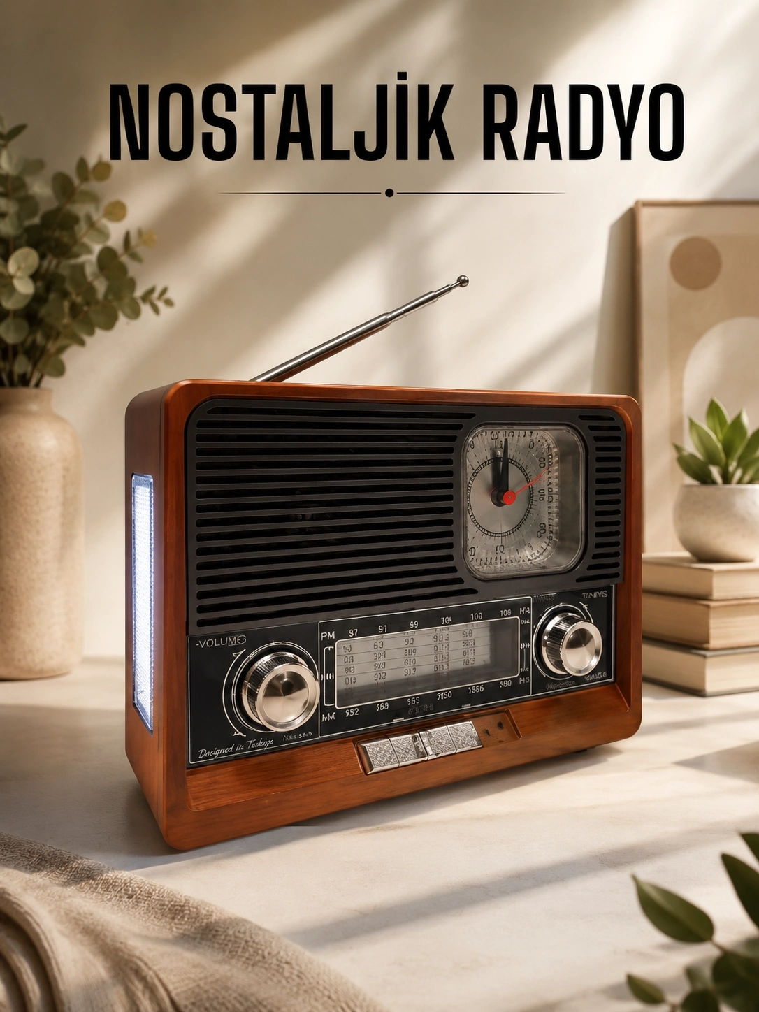 BUĞZ Nostaljik Radyo USB,AUX Ve SD Kart Girişli Bluetooth Bağlantılı