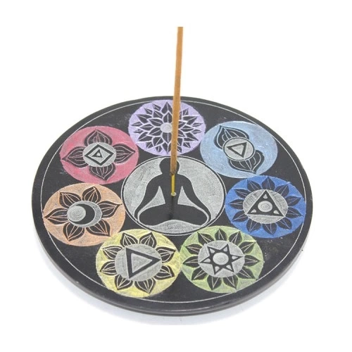 BUĞZ Obsidian Taşı 7 Çakra (Chakra) Tasarımı Tütsülük