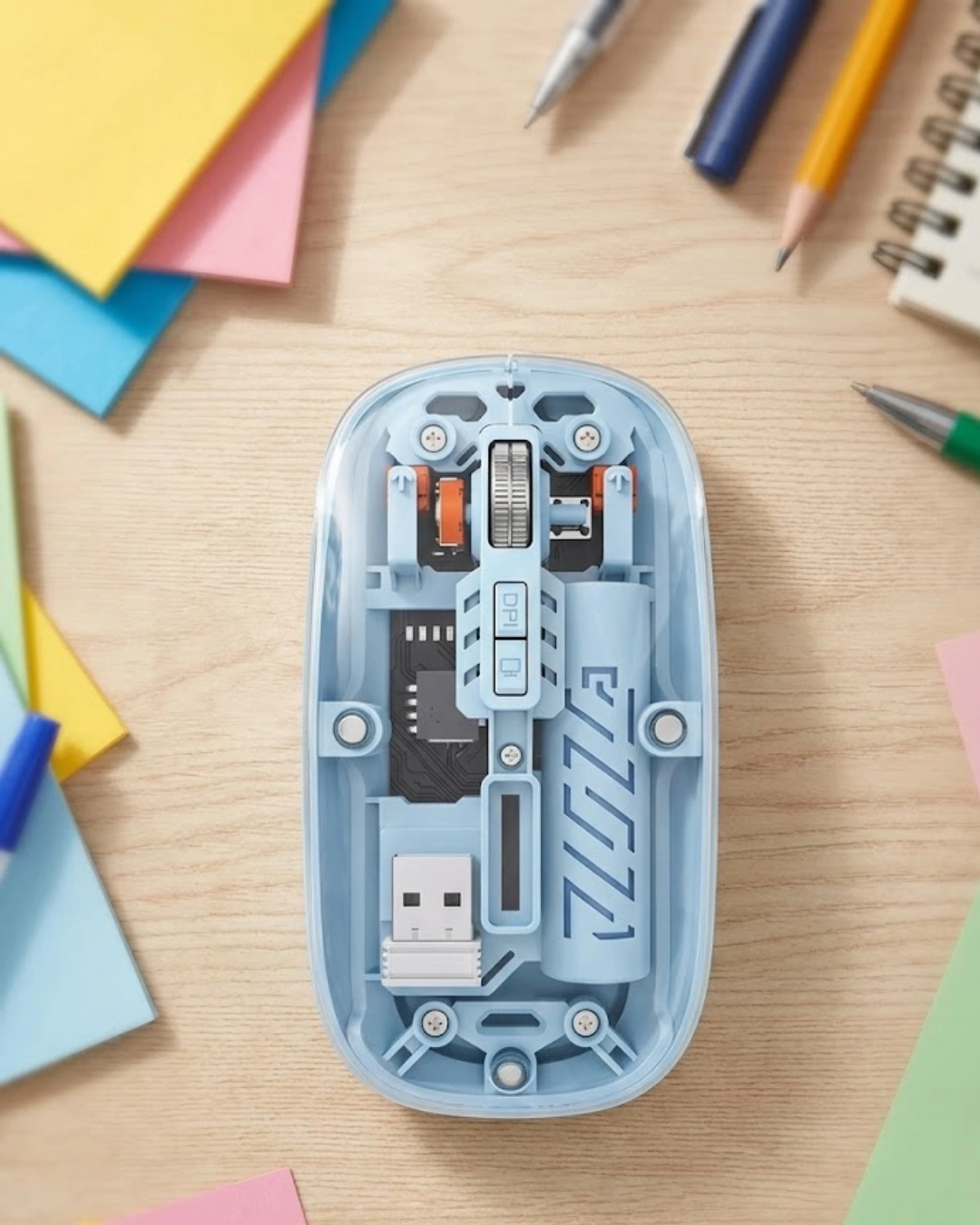 BUĞZ Ofis ve Günlük Kullanım İçin Mavi Bluetooth Kablosuz Mouse