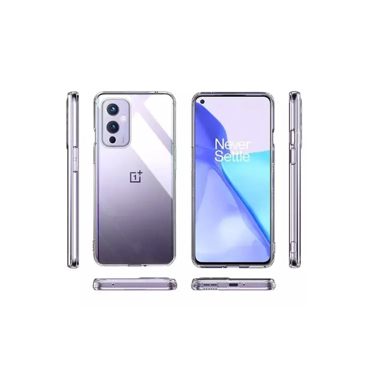 BUĞZ One Plus 9 Kılıf Lüx Şeffaf Silikon