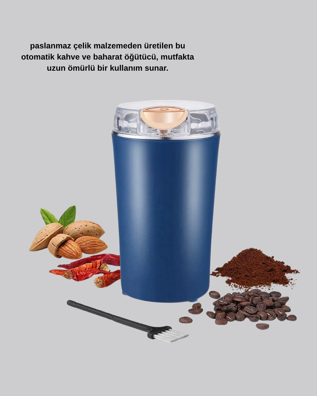BUĞZ Otomatik Paslanmaz Çelik Kahve ve Baharat Öğütücü