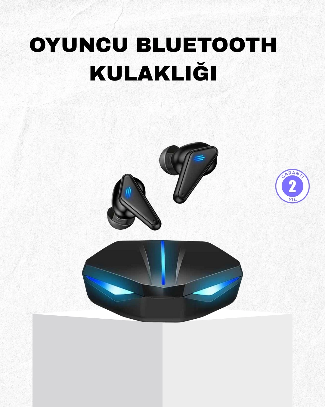BUĞZ Oyuncu Bluetooth Kulaklık Tam Kablosuz Stereo LED Işıklı