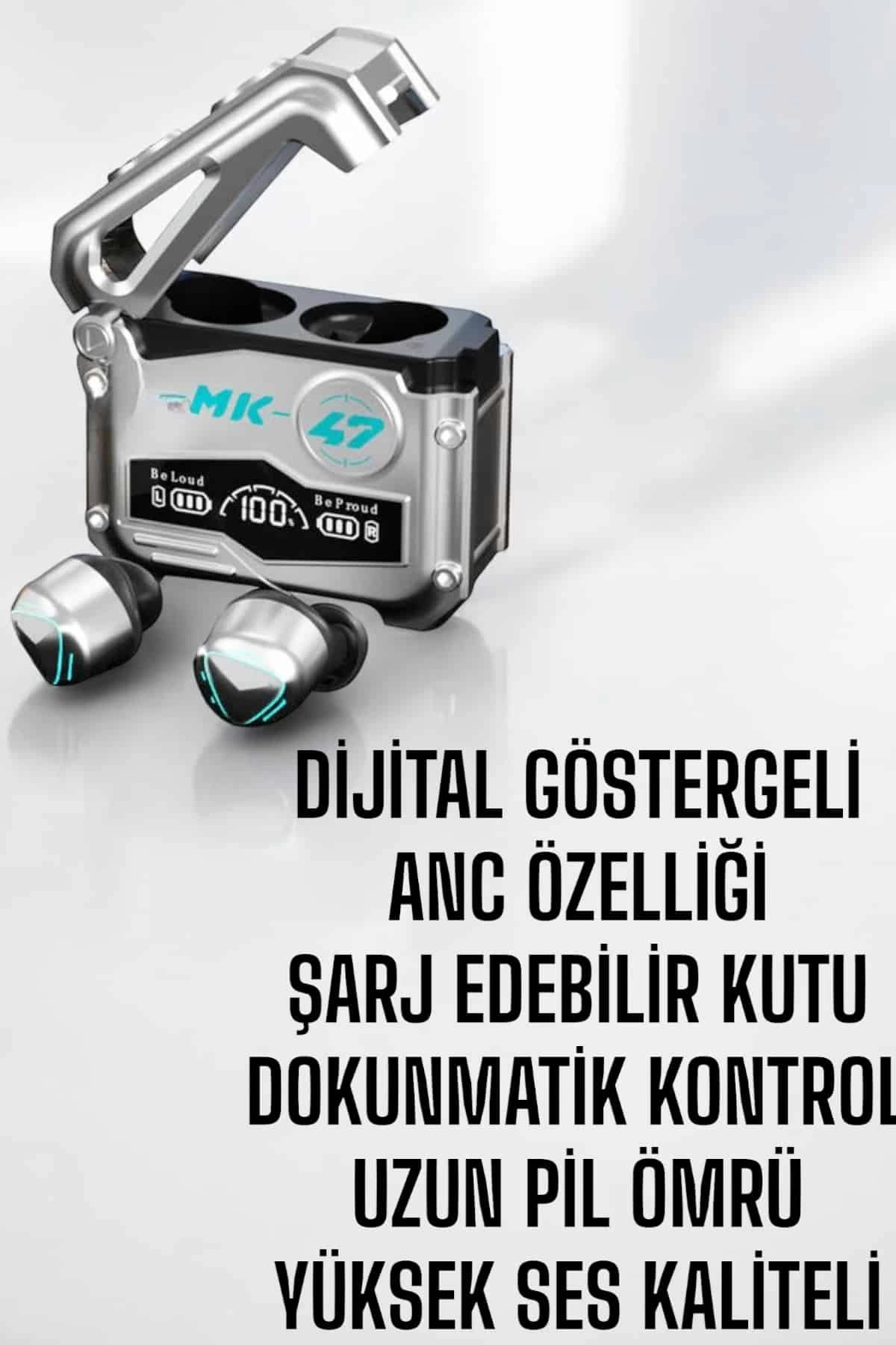BUĞZ Oyuncu Kulaklığı Bluetooth Bağlantılı ANC Özelliği 5.0 Bluetooth