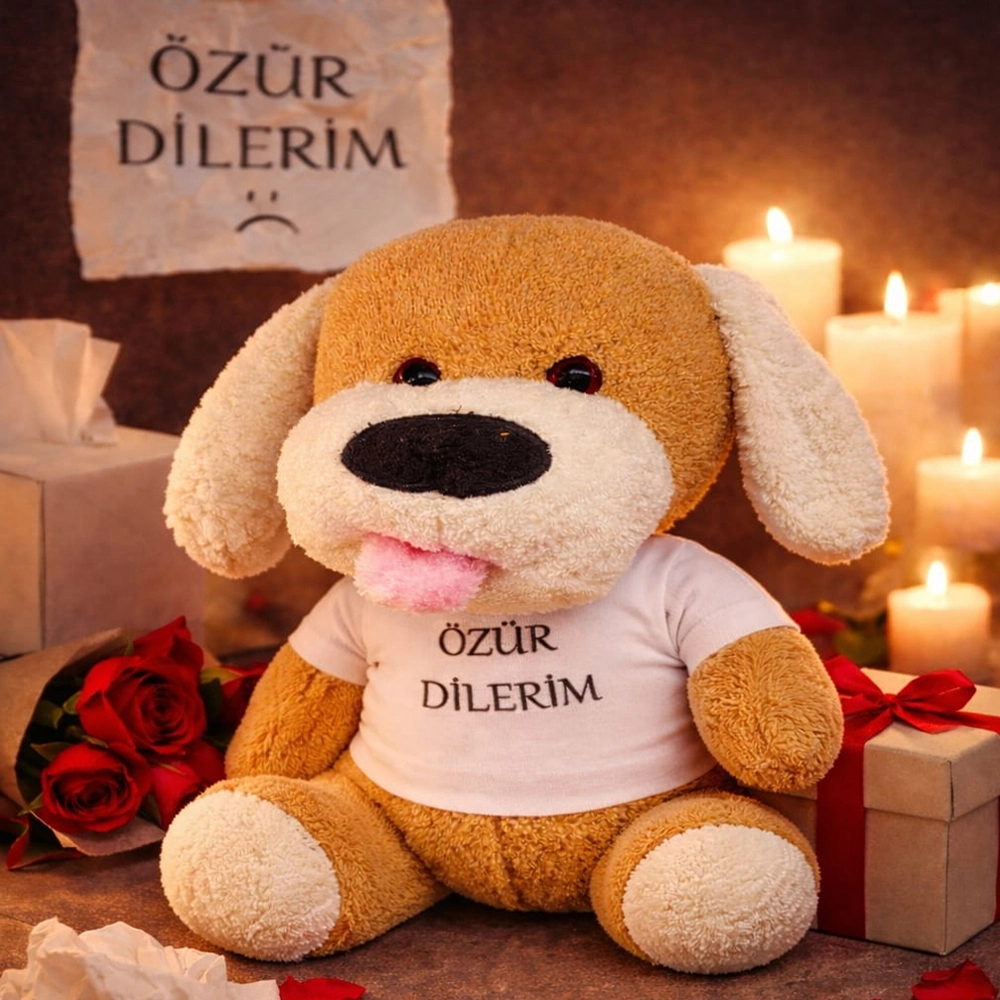 BUĞZ ÖZÜR DİLERİM TİŞÖRTLÜ PELUŞ OYUNCAK KÖPEK BUĞZ ÖZÜR DİLERİM TİŞÖRTLÜ PELUŞ OYUNCAK KÖPEK