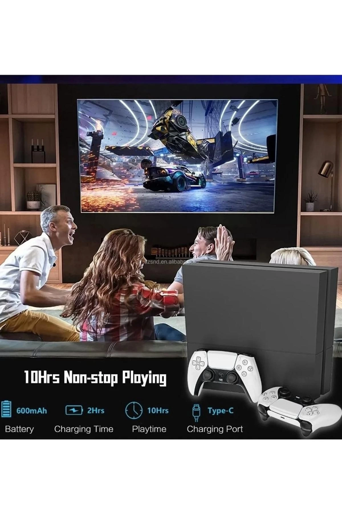 BUĞZ P4 Plus Bluetooth Titreşimli Ps4/ps5 Uyumlu Pc Telefon Joystick Kablosuz Oyun Kolu Siyah