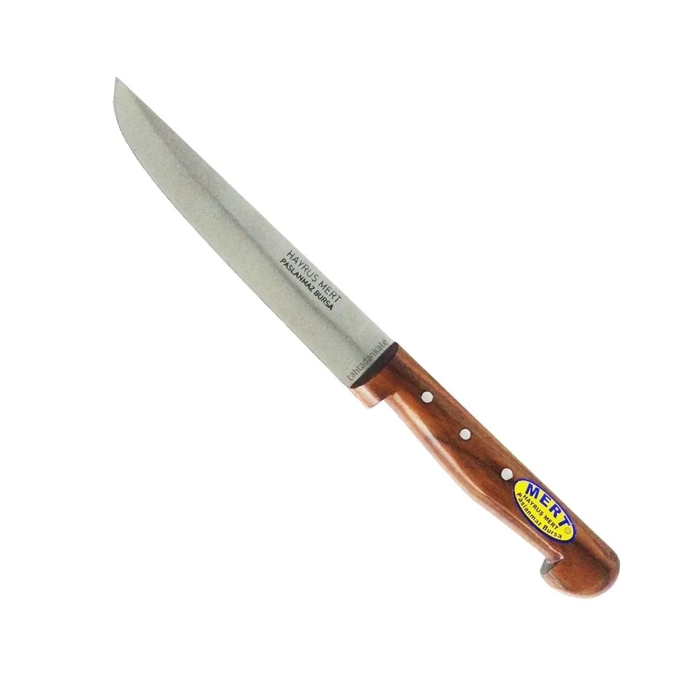 BUĞZ Paslanmaz Bursa Mutfak, Ekmek Bıçağı 15,5 Cm, Ahşap Sap