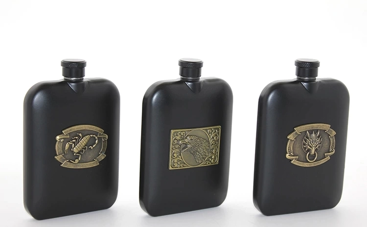BUĞZ Paslanmaz Çelik Kabartmalı Tekli 6 Oz Matara Alk2666
