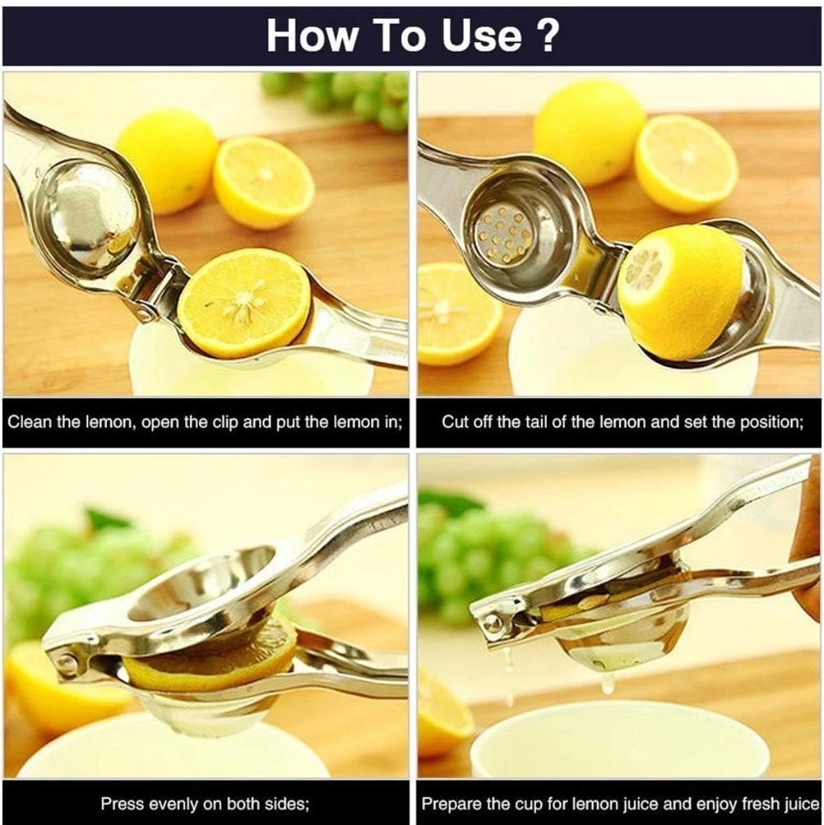 BUĞZ Paslanmaz Çelik Limon Sıkacağı