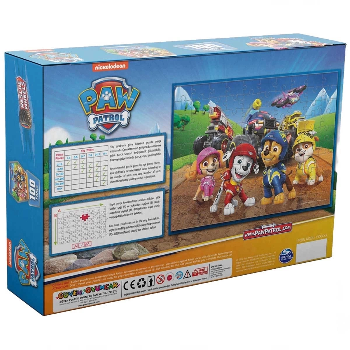 BUĞZ Paw Patrol 100 Parça Puzzle - GVN0019