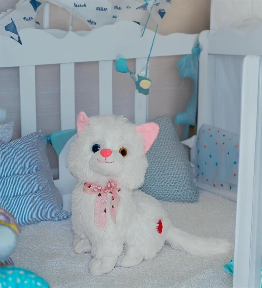 BUĞZ PELUŞ KEDİ 33CM HALLEY