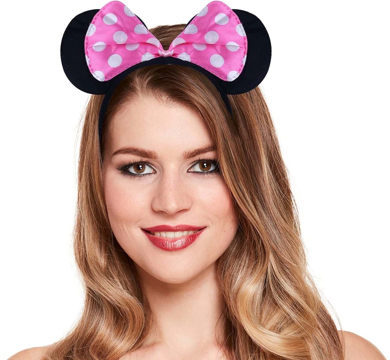 BUĞZ Pembe Fiyonklu Minnie Mouse Tacı Mini Kulak BUĞZ Pembe Fiyonklu Minnie Mouse Tacı Mini Kulak
