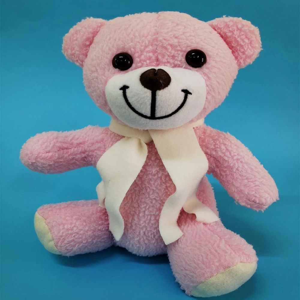 BUĞZ Pembe Peluş Atkılı Oyuncak Ayıcık