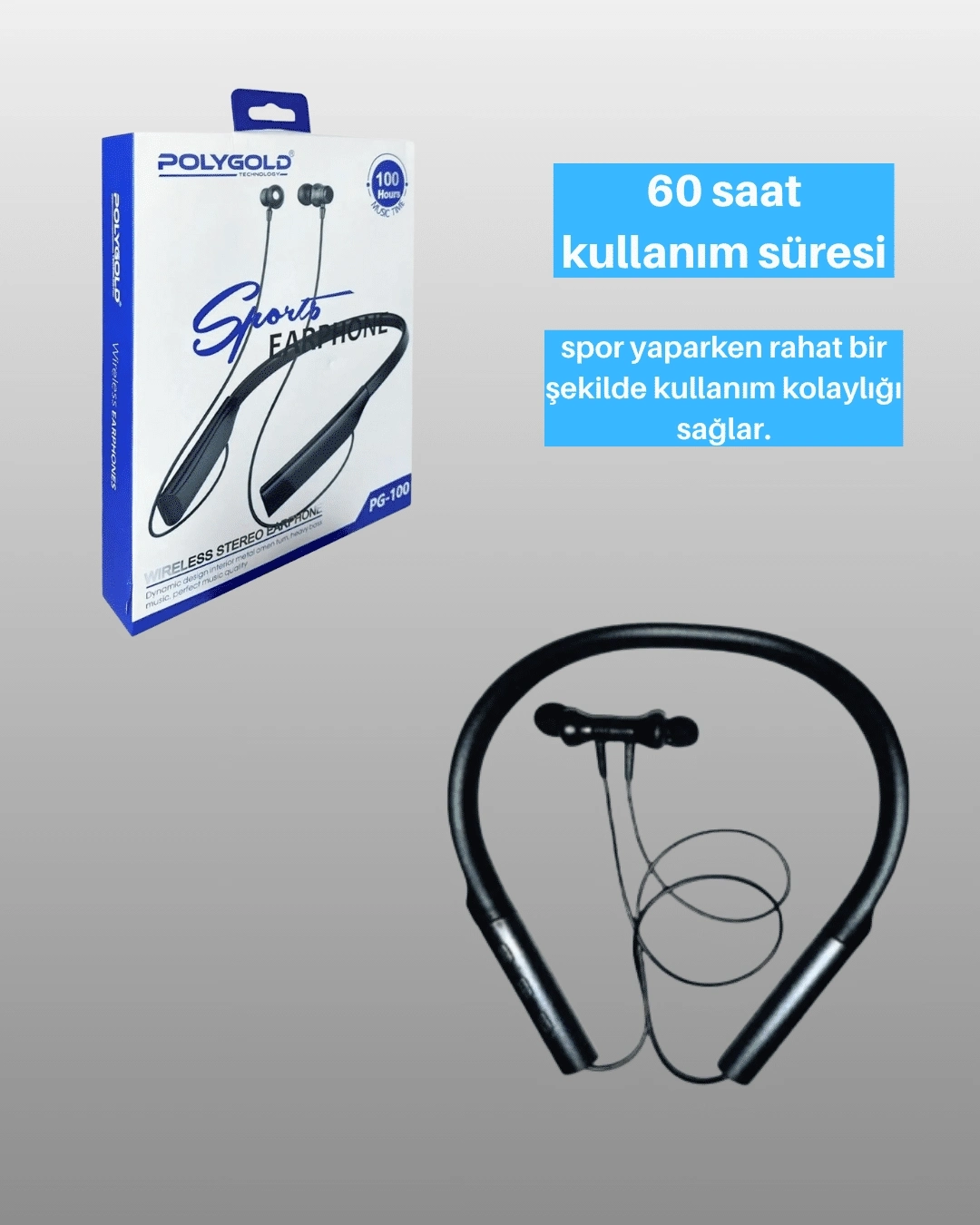 BUĞZ PG-100 Kablosuz Bluetooth Kulaklık Yeni Nesil