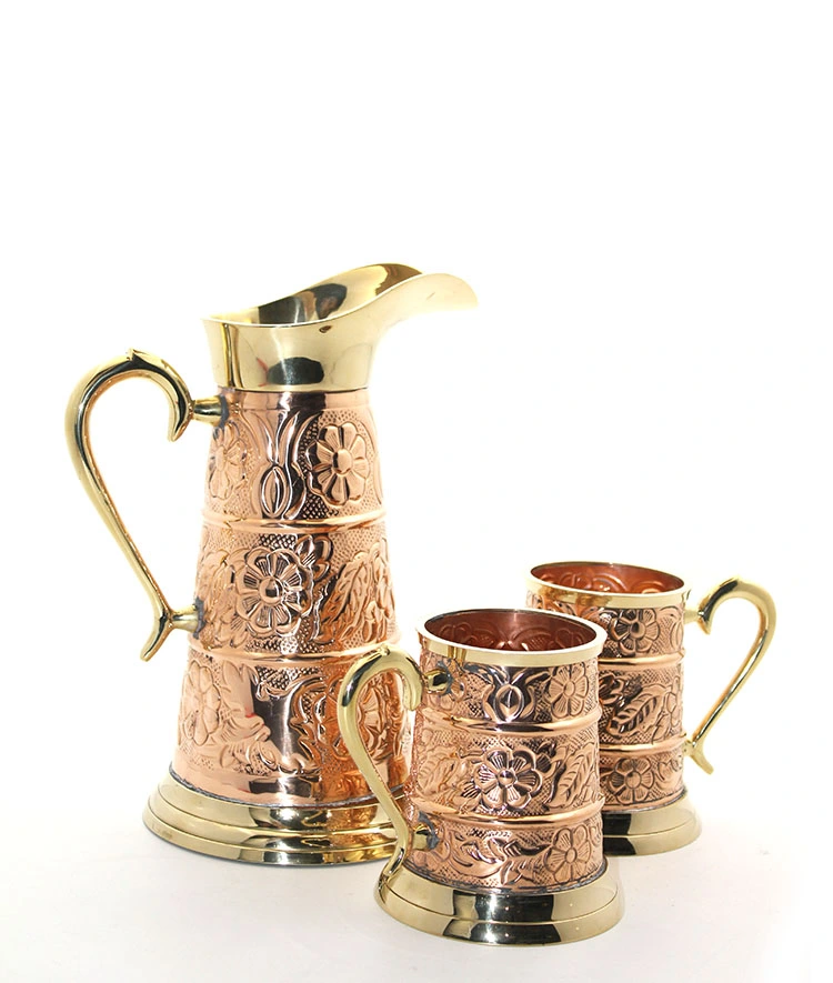 BUĞZ PİRİNÇ 2 BARDAKLI SÜRAHİ SETİ