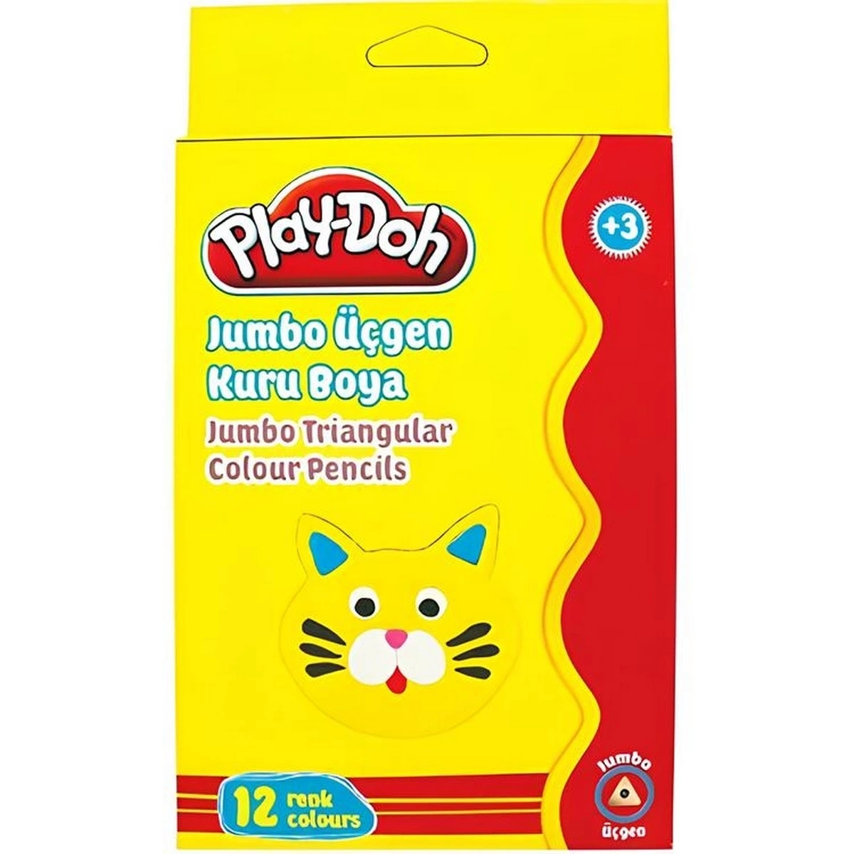 BUĞZ 12 Renk Jumbo Üçgen Kuru Boya