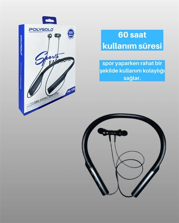 BUĞZ Polygold PG-100 Bluetooth 5.0 Boyun Bantlı Kulaklık – 50 Saat Konuşma Süresi, Type-C Şarj BUĞZ Polygold PG-100 Bluetooth 5.0 Boyun Bantlı Kulaklık – 50 Saat Konuşma Süresi, Type-C Şarj