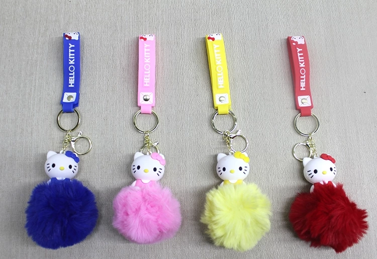 BUĞZ Ponponlu Hello Kitty Anahtarlık BUĞZ Ponponlu Hello Kitty Anahtarlık