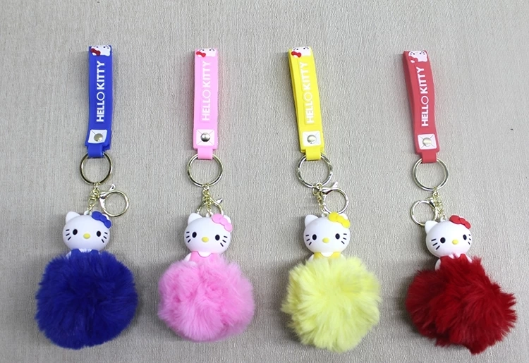 BUĞZ Ponponlu Hello Kitty Anahtarlık Alk4247