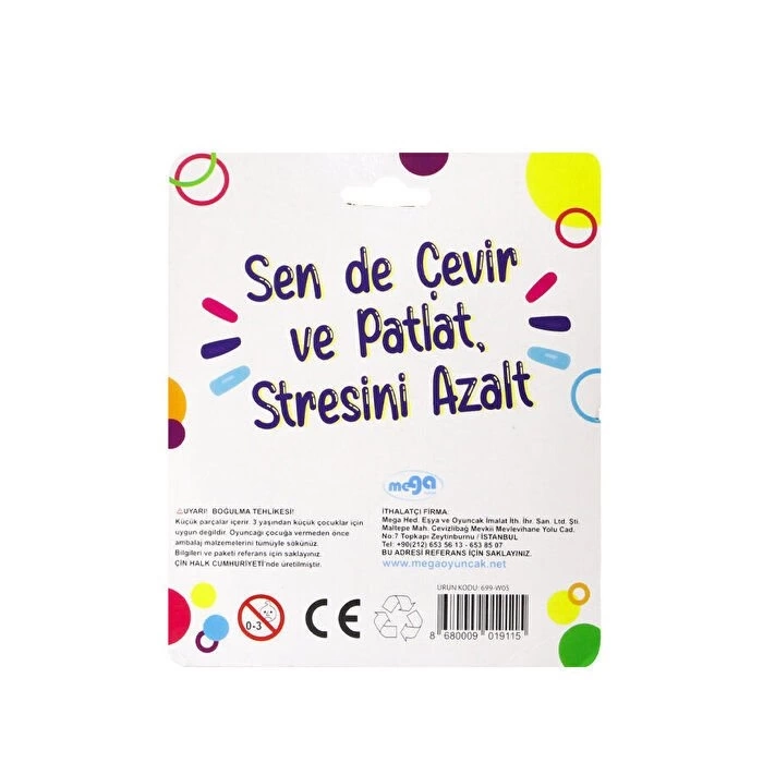 BUĞZ Pop İt Renkli Stres Çarkı