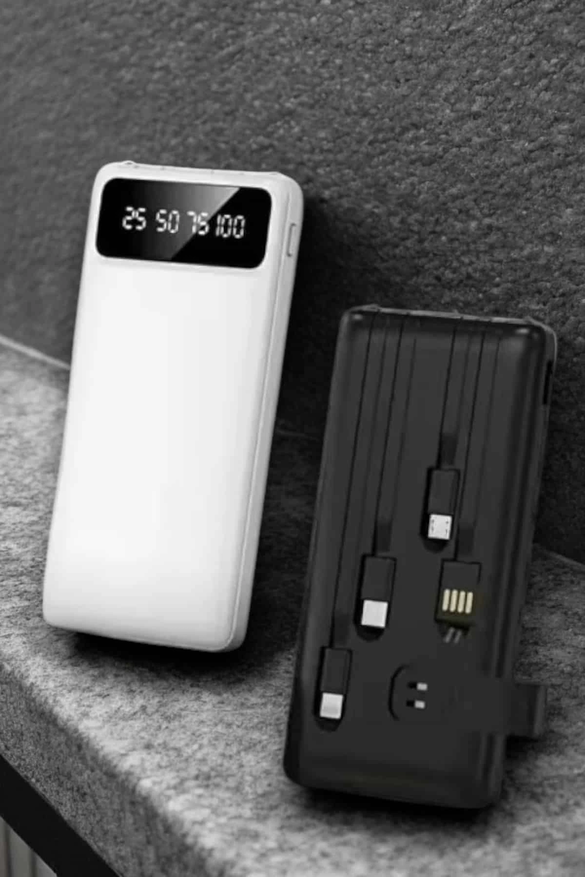 BUĞZ Powerbank 20.000 Mah LCD Ekran USB Lightning Type-C Uyumlu İOS ve Android