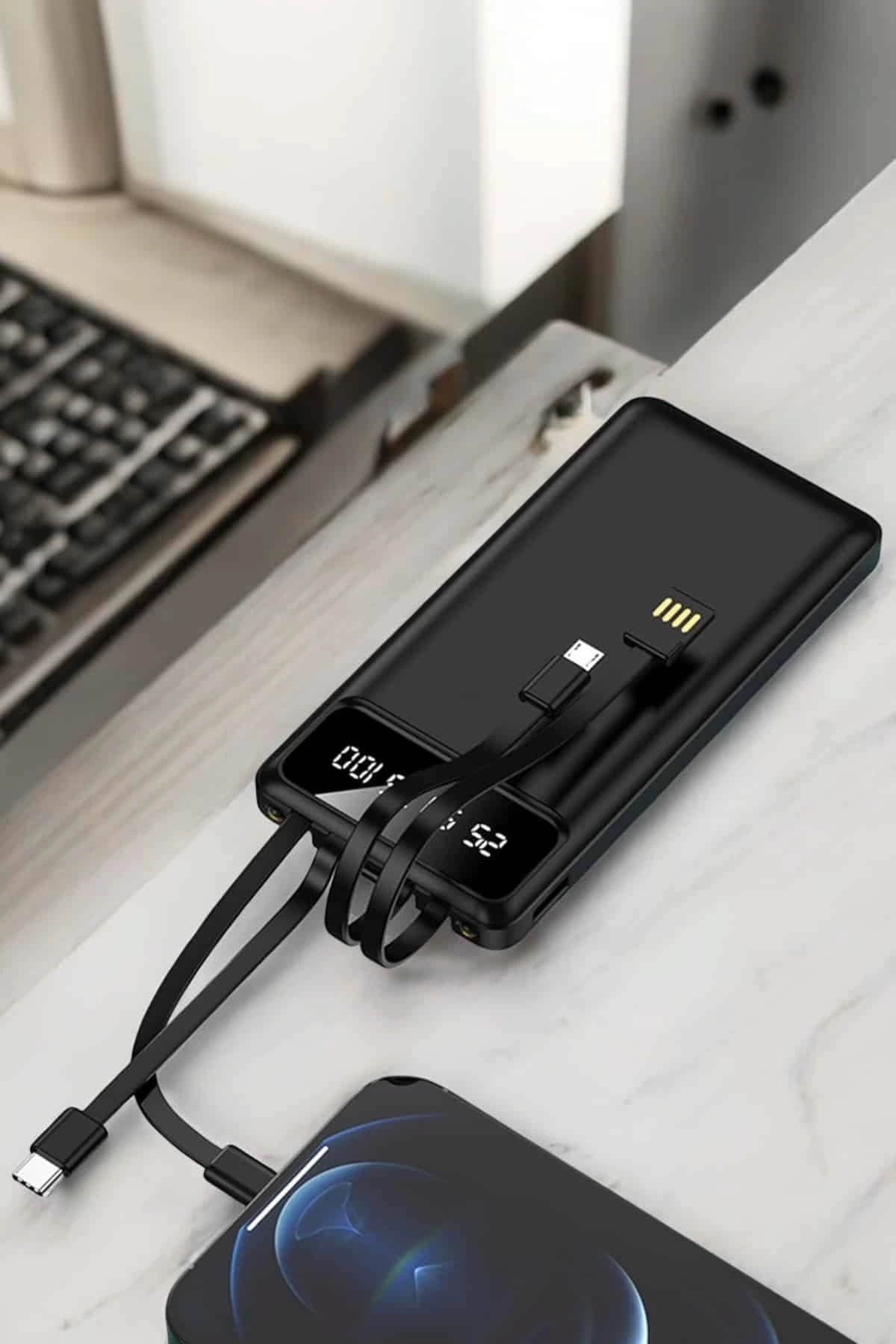 BUĞZ Powerbank 20.000 Mah LCD Ekran USB Lightning Type-C Uyumlu İOS ve Android BUĞZ Powerbank 20.000 Mah LCD Ekran USB Lightning Type-C Uyumlu İOS ve Android