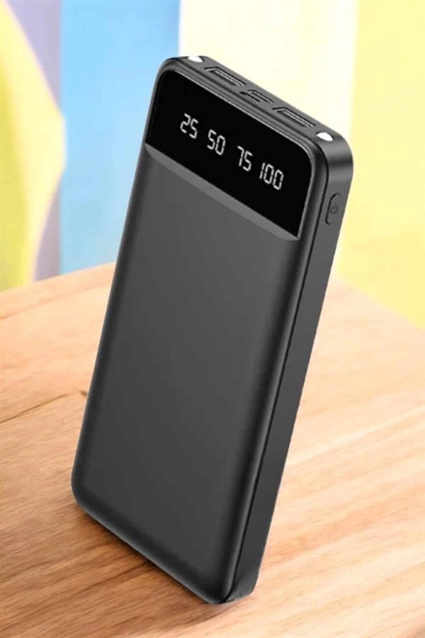 BUĞZ Powerbank 20.000 Mah LCD Ekran USB Lightning Type-C Uyumlu İOS ve Android