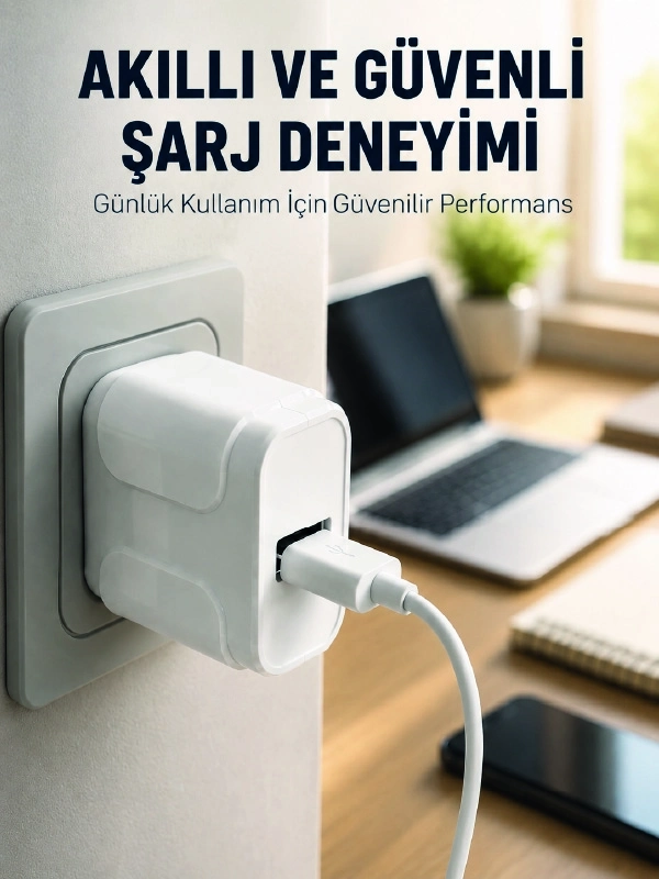 BUĞZ Pratik ve Kompakt Tasarımlı 12W USB Telefon Şarj Adaptörü