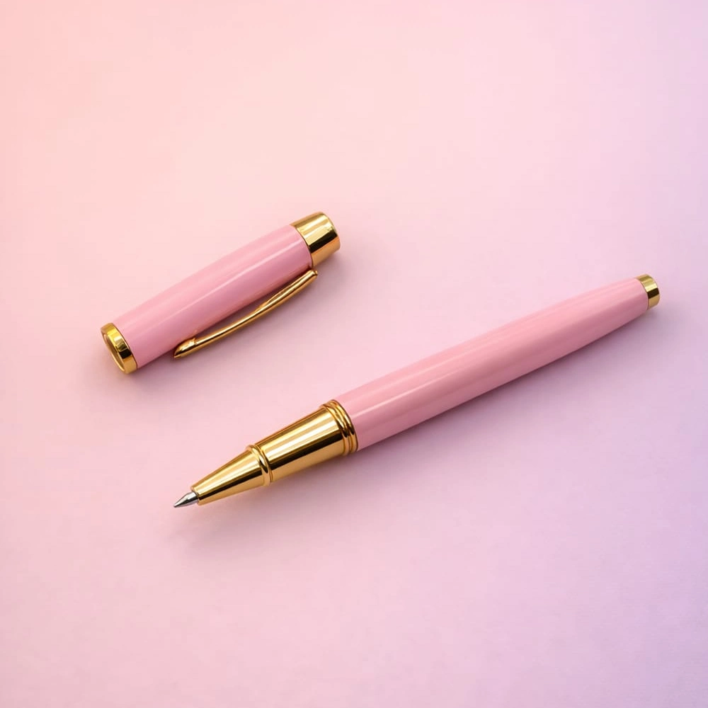 BUĞZ PREMİUM PEMBE METAL ROLLER KALEM BUĞZ PREMİUM PEMBE METAL ROLLER KALEM