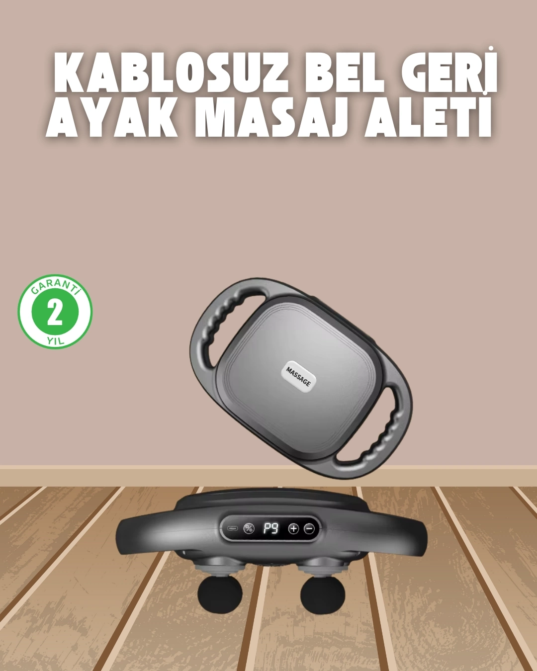 BUĞZ Profesyonel 6 Başlıklı Şarjlı Masaj Tabancası 2000 mAh Güçlü Performans