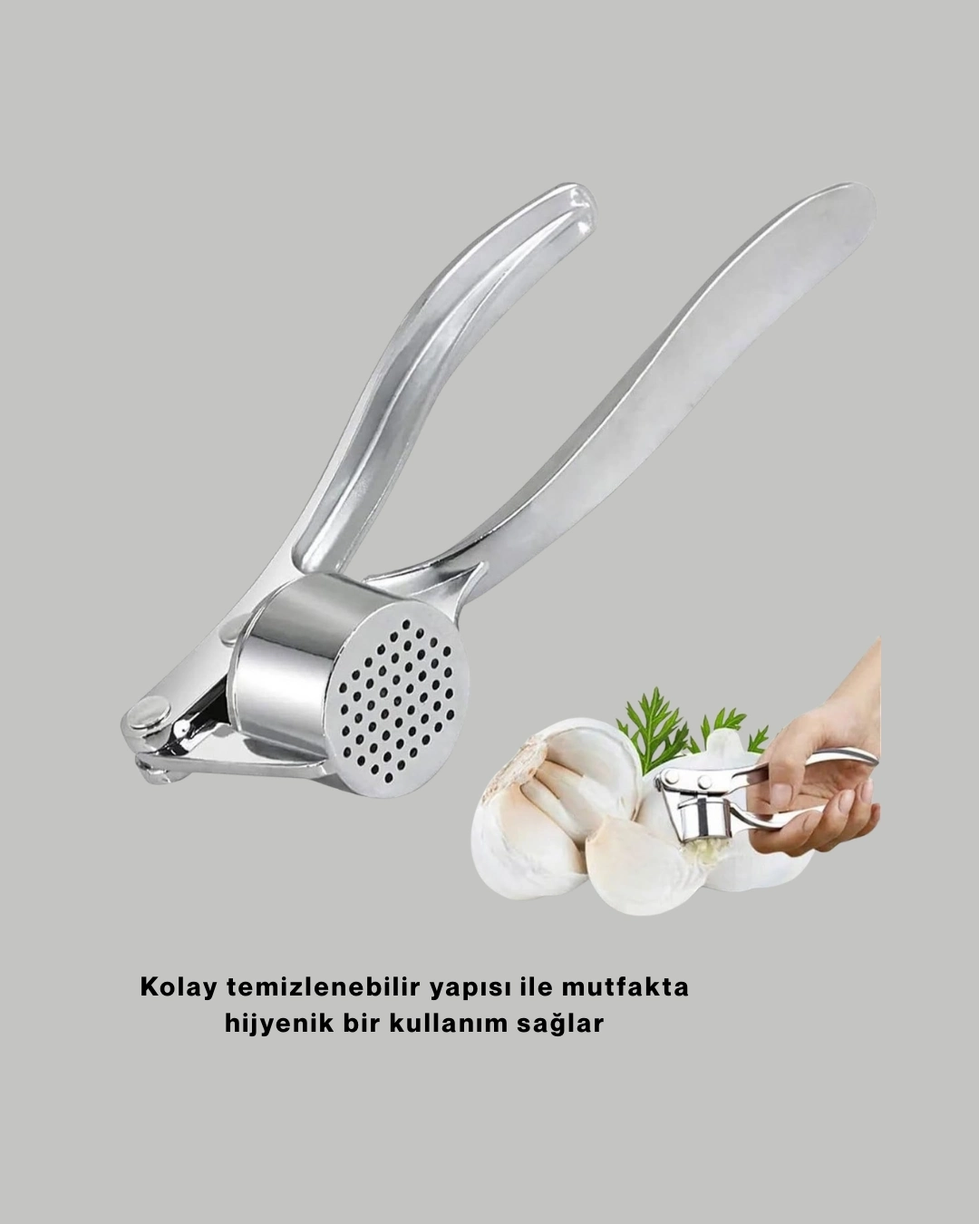 BUĞZ Profesyonel Sarımsak Ezici Sağlam Yapı ve Rahat Kavrama