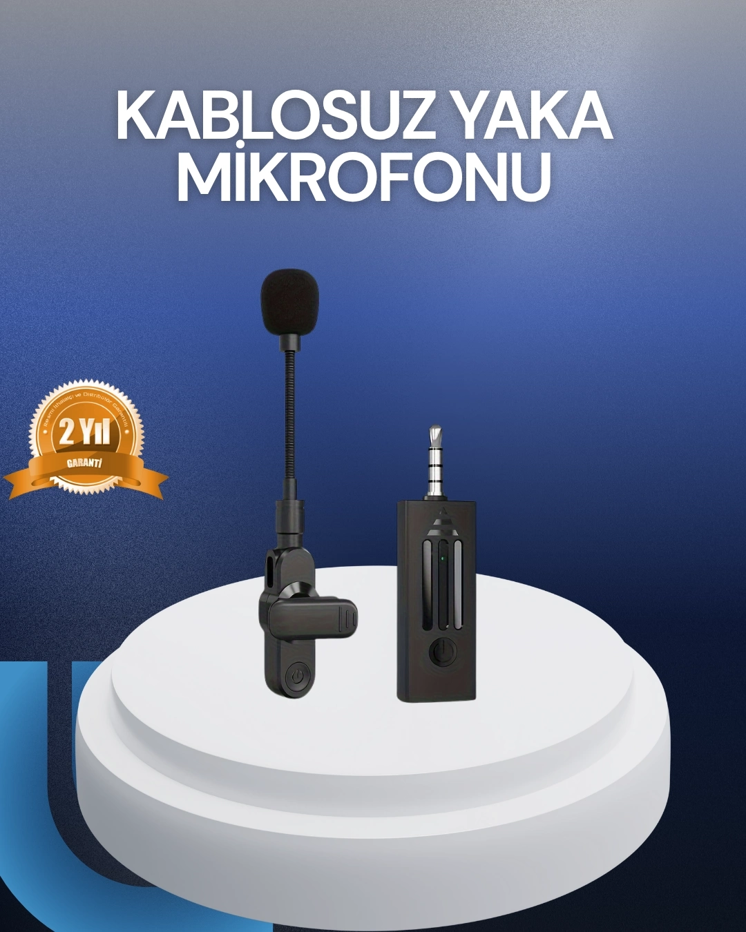 BUĞZ Profesyonel Ses Kayıt İçin Kablosuz Mini Yaka Mikrofonu