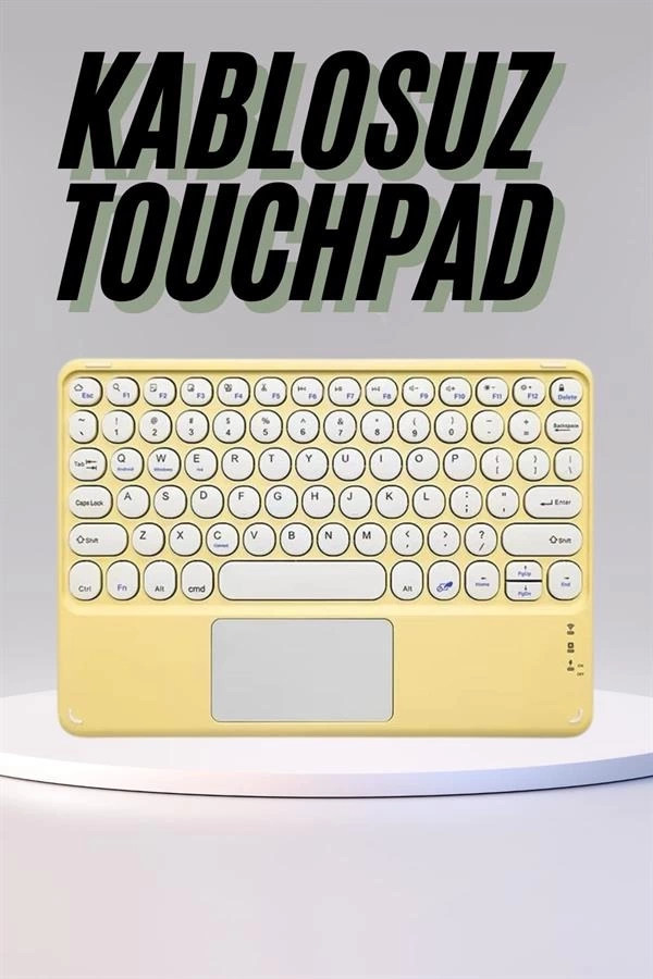 BUĞZ Profesyonel Wifi Q Klavye Bluetooth Klavye Touchpad 10.8 Inç