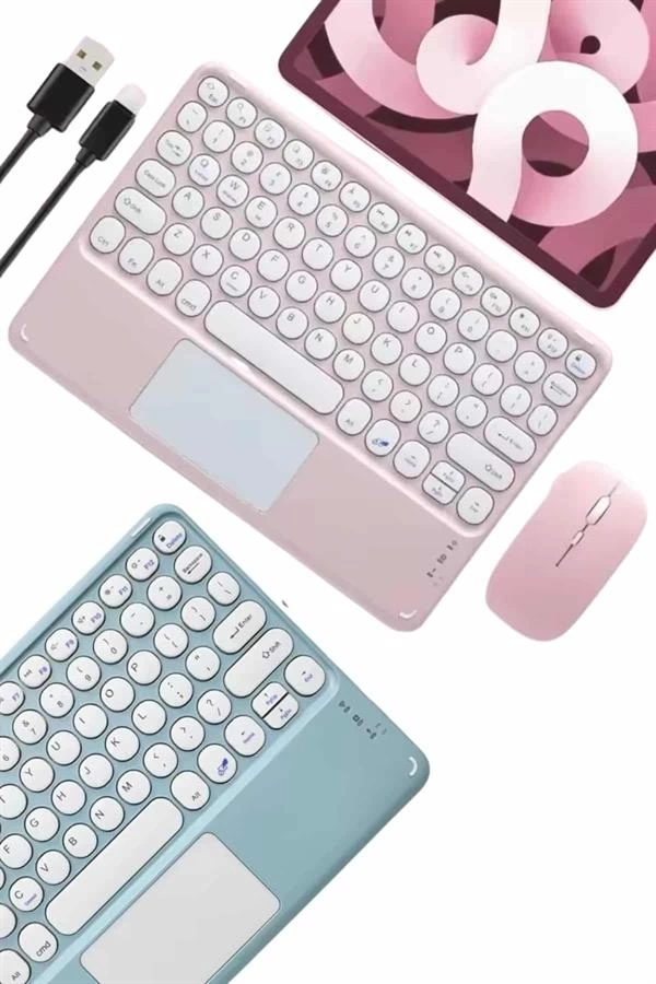 BUĞZ Profesyonel Wifi Q Klavye Bluetooth Klavye Touchpad 10.8 Inç