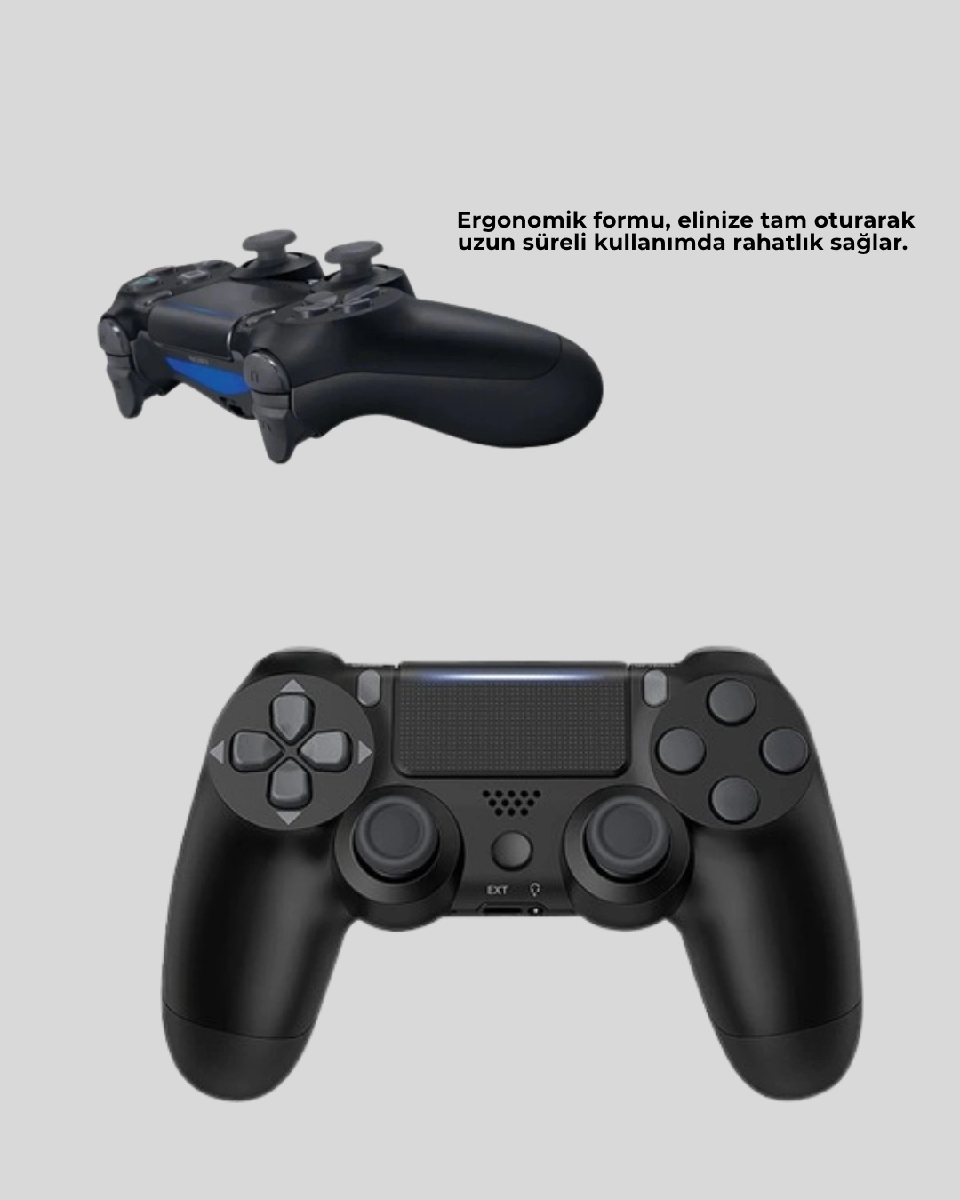 BUĞZ PS4 Uyumlu Kablosuz Oyun Kolu Ergonomik Çift Titreşimli