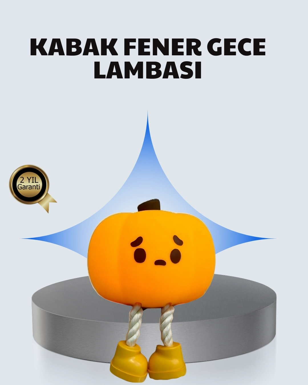 BUĞZ Pumpkin LED Gece Lambası Üç Kademeli Işık Ayarlı