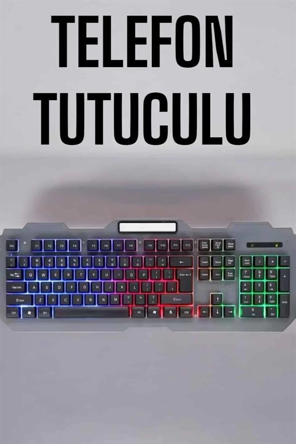 BUĞZ Q Klavye RGB Işıklı Klavye Ve Mouse Seti Kablolu Mouse Hediyeliş