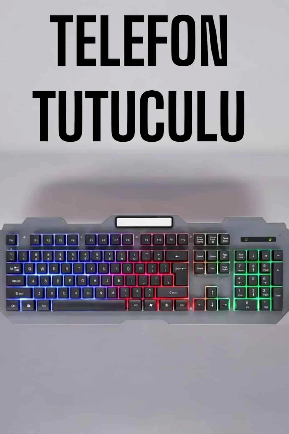 BUĞZ Q Klavye RGB Işıklı Klavye Ve Mouse Seti Kablolu Mouse Hediyeliş